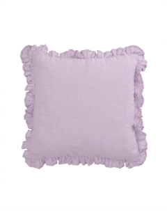 Nacha Чехол для подушки из хлопка и льна сиреневого цвета 45 x 45 см La forma