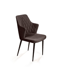 Стул с подлокотниками Hunt, бархат антрацит 14 / чёрный конус Top concept