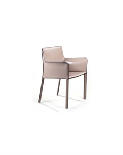 Стул с подлокотниками Barrie, кожа капучино Top concept