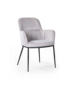 Стул с подлокотниками Barkley, микровелюр серый Top concept