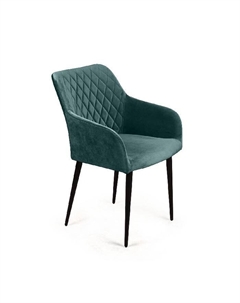 Стул с подлокотниками Robert, бархат зелёный 19 Top concept