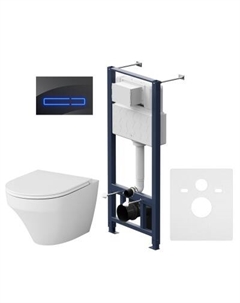 IS450A38.501700 Комплект: инсталляция с подвесным унитазом FlashClean, с сиденьем микролифт и клавишей Am.pm.