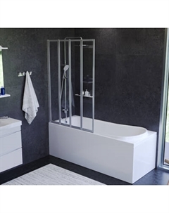 W80BS-100-140CT Душевая шторка на ванну 100х140 см, поворотно-складная Am.pm.