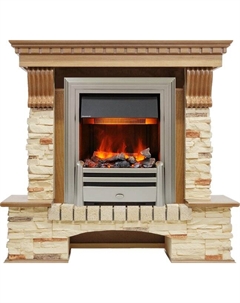 Каминокомплект Pierre Luxe - Дуб / Сланец с очагом Chesford Dimplex