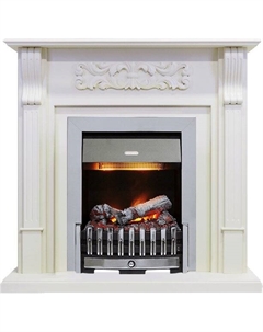 Каминокомплект Venice - Фактурный белый с очагом Danville Chrome FB2 Dimplex