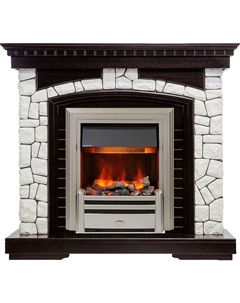 Каминокомплект Glasgow - Венге / Белый с очагом Chesford Dimplex