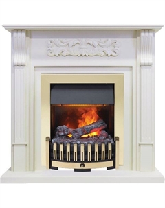 Каминокомплект Venice - Фактурный белый с очагом Danville Brass FB2 Dimplex