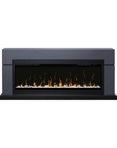 Каминокомплект Lindos (линейный) - Серый графит с очагом Ignite XLF50 Dimplex