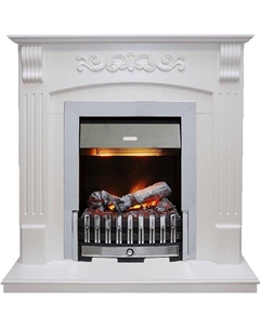 Каминокомплект Sorrento - Белый дуб с очагом Danville Chrome FB2 Dimplex