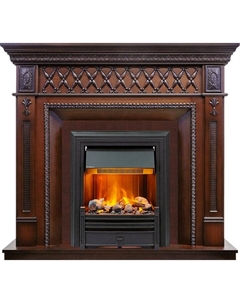 Каминокомплект Alexandria - Махагон коричневый антик с очагом Brookline Black Dimplex