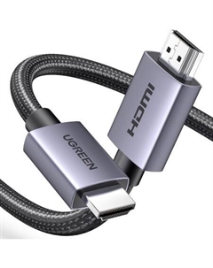 Кабель HDMI(19M)-HDMI(19M) 4K, v2.0/2.0, экранированный, 1 м, серый HD153 (25297) Ugreen