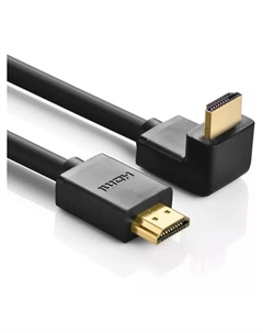 Кабель HDMI(19M)-HDMI(19M) прямой/угловой 4K, v2.0/2.0, экранированный, 2 м, черный HD103 (10173) Ugreen