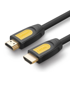 Кабель HDMI(19M)-HDMI(19M) 4K, v2.0/2.0, экранированный, 2 м, желтый/черный HD101 (10129) Ugreen