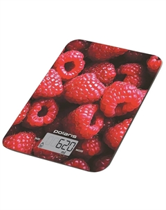Кухонные весы электронные Polaris PKS 1068DG Raspberry 10 кг, 1 х CR2032, малиновый (PKS 1068DG)