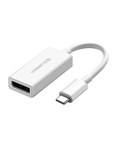 Кабель USB Type-C(m)-DisplayPort(20F) 4K, экранированный, 15 см, белый ₨4600 (40372) Ugreen