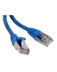 Патч-корд FTP кат.5e, 1 м, RJ45-RJ45, синий, экранированный, LSZH, (PC-LPM-STP-RJ45-RJ45-C5e-1M-LSZH-BL) Hyperline