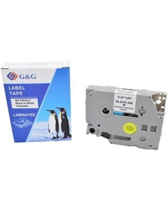 Картридж G&G GG-TZES231, 12мм, черный шрифт, белый фон, 8м ( GG-TZES231 G&g