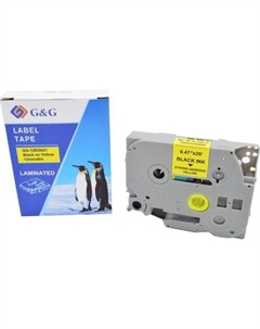 Картридж G&G GG-TZES631, 12мм, черный шрифт, желтый фон, 8м ( GG-TZES631 G&g