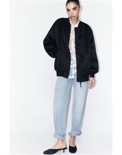 Куртка-бомбер oversize из атласной ткани Befree