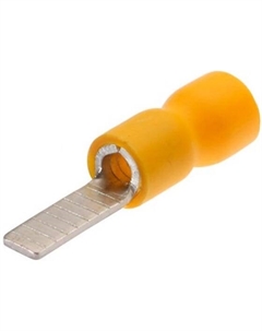 Наконечник НШПИ штифтовой изолированный, 6 мм², медь, луженый, под опрессовку, желтый, КВТ 6.0-14 (66657) Квт