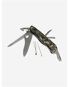 Складной нож Trailmaster One Hand, камуфляж, 0.8463.mw94, Зеленый Victorinox