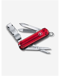 Складной нож Nail Clip, красный полупрозрачный, 0.6463.t, Красный Victorinox