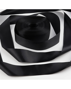 Лента атласная, 50 мм × 100 ± 5 м, цвет черный Nobrand