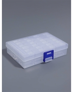 Органайзер для хранения мелочей, 24 баночки, 13×10×3.5 см, прозрачный Арт узор