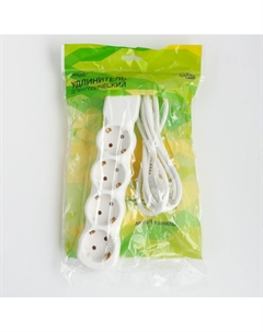 Удлинитель eco, 4 розетки, 1,7 м, 16 а, 3500 вт, пвс 3х1 мм2, с з/к Luazon lighting