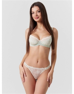 Трусы бразилиана женские фисташковые кружевные Mark formelle