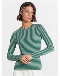 Джемпер женский темно-зеленый в полоску Mark formelle