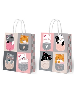 Пакет подарочный Кошки в кармашках, 315*380*155 мм Nd play