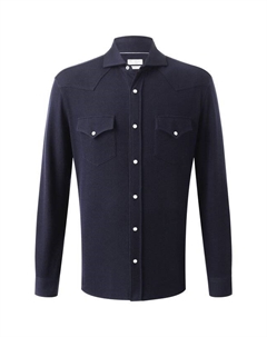 Рубашка из хлопка и шелка Brunello cucinelli