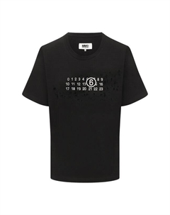 Хлопковая футболка Mm6