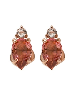 Серьги-пусеты с розовым турмалином Moonka