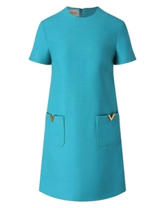 Платье из шерсти и шелка Valentino