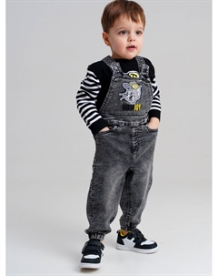 Полукомбинезон детский текстильный джинсовый для мальчиков Playtoday baby