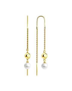 Серьги из желтого золота с жемчугом Sokolov