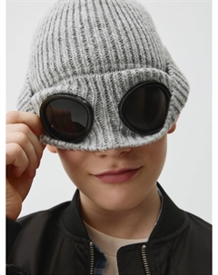 Вязаная шапка с очками для мальчиков Sela