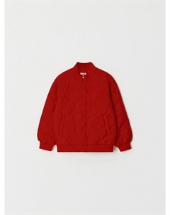 Стеганый бомбер оверсайз для девочек Sela