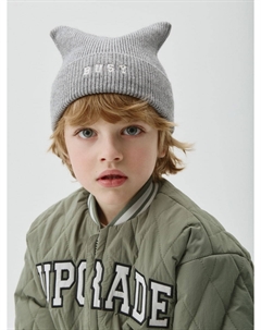 Вязаная шапка с вышивкой детская Sela