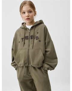 Толстовка оверсайз с вышивкой для девочек Sela