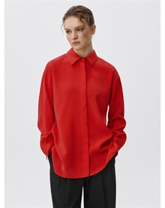 Рубашка оверсайз из смесовой вискозы Sela