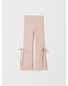 Трикотажные брюки клеш с бантиками для девочек Sela