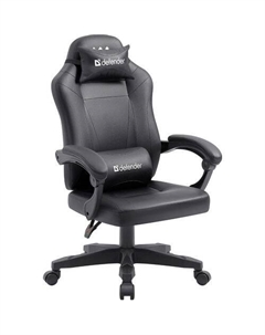 Кресло игровое Master, на колесиках, экокожа, черный Defender