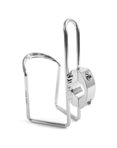 Флягодержатель алюминиевый серебристый с креплением на руль, HC 14 silver Vinca sport
