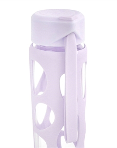 Фляга велосипедная 450мл, боросиликатное стекло с силиконовой оплеткой, VSB 02 glass purple Vinca sport