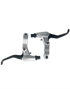 Ручки тормоза правая + левая, алюминий, серые, ARV000500 Enlee