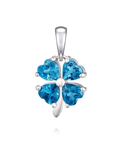 Подвеска из белого золота с топазом Адамас