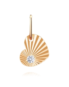 Подвеска из красного золота с фианитом Адамас